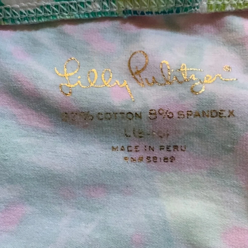 Lily Pulitzer girls size‎ L 8-10 Floral crop leggings